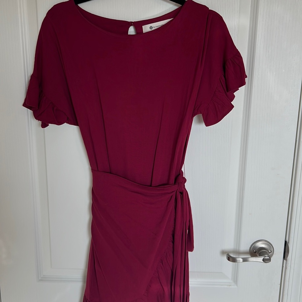 Impeccable pig maroon dress
